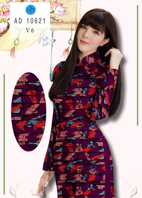 Vải Áo Dài Hoa Văn Độc Đáo AD 10621 40 Vải Áo Dài Hoa Văn Độc Đáo AD 10621
