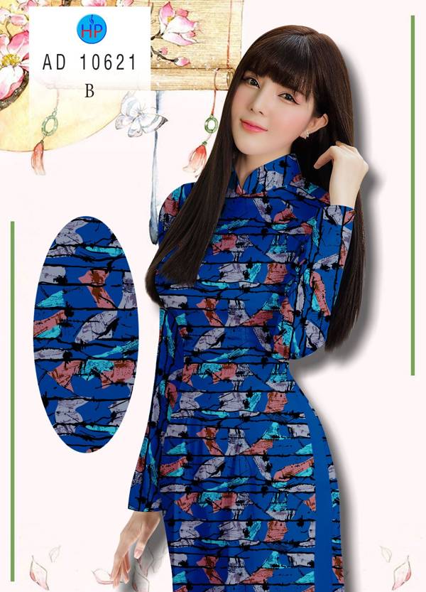 Vải Áo Dài Hoa Văn Độc Đáo AD 10621 42 Vải Áo Dài Hoa Văn Độc Đáo AD 10621