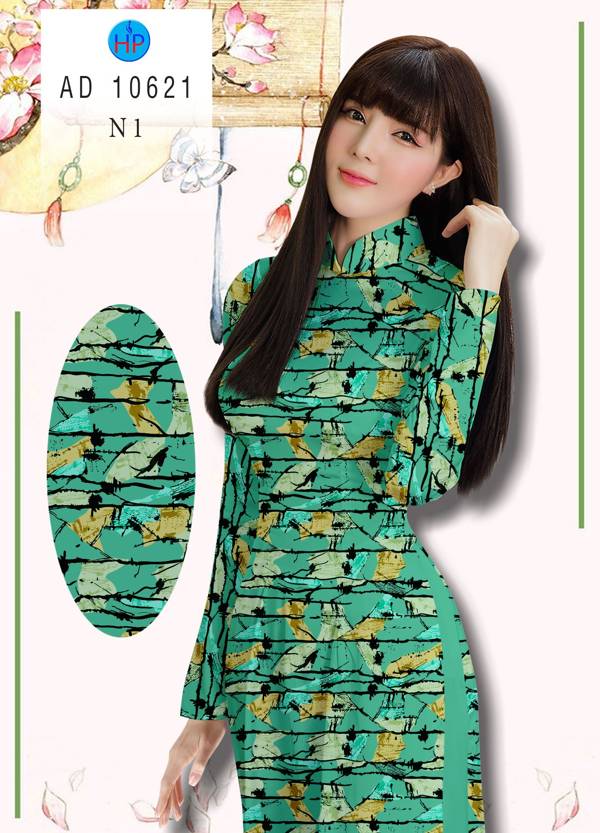 Vải Áo Dài Hoa Văn Độc Đáo AD 10621 44 Vải Áo Dài Hoa Văn Độc Đáo AD 10621