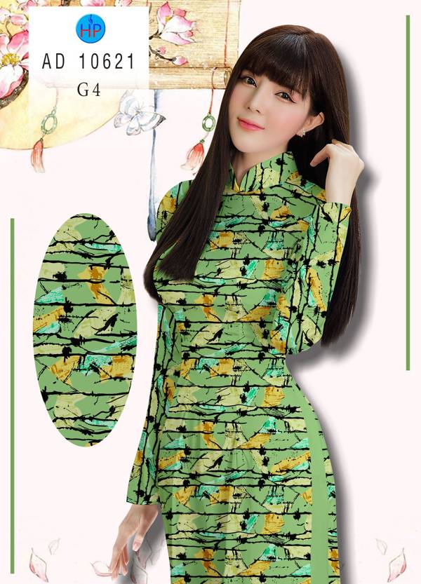 Vải Áo Dài Hoa Văn Độc Đáo AD 10621 45 Vải Áo Dài Hoa Văn Độc Đáo AD 10621