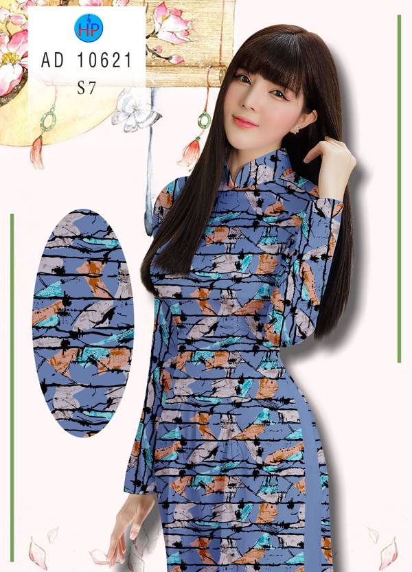 Vải Áo Dài Hoa Văn Độc Đáo AD 10621 47 Vải Áo Dài Hoa Văn Độc Đáo AD 10621