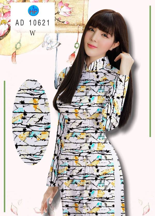 Vải Áo Dài Hoa Văn Độc Đáo AD 10621 52 Vải Áo Dài Hoa Văn Độc Đáo AD 10621