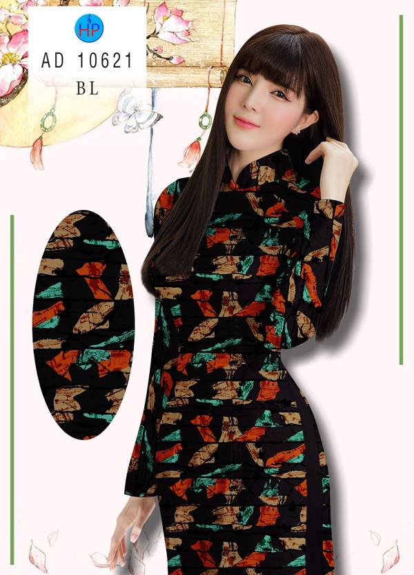 Vải Áo Dài Hoa Văn Độc Đáo AD 10621 50 Vải Áo Dài Hoa Văn Độc Đáo AD 10621