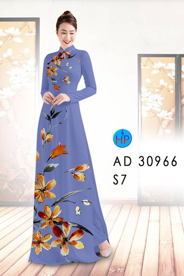 Vải Áo Dài Hoa In 3D Vừa Ra AD 30966 44 Vải Áo Dài Hoa In 3D Vừa Ra  AD 30966