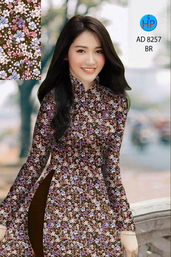 Vải Áo Dài Hoa Nhí Kiểu Mới AD 8257 39 Vải Áo Dài Hoa Nhí Kiểu Mới AD 8257