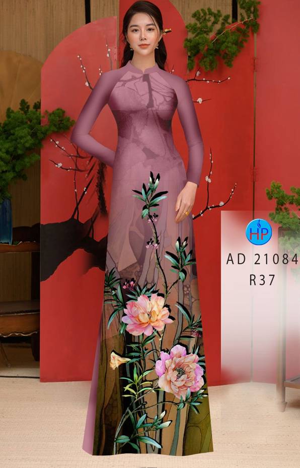 Vải Áo Dài Hoa Sen Mới Ra AD 21084 44 Vải Áo Dài Hoa Sen Mới Ra AD 21084