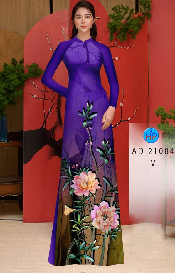 Vải Áo Dài Hoa Sen Mới Ra AD 21084 47 Vải Áo Dài Hoa Sen Mới Ra AD 21084