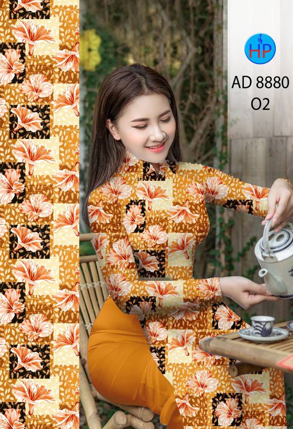 Vải Áo Dài Hoa Đều Mới Ra AD 8880 37 Vải Áo Dài Hoa Đều Mới Ra AD 8880