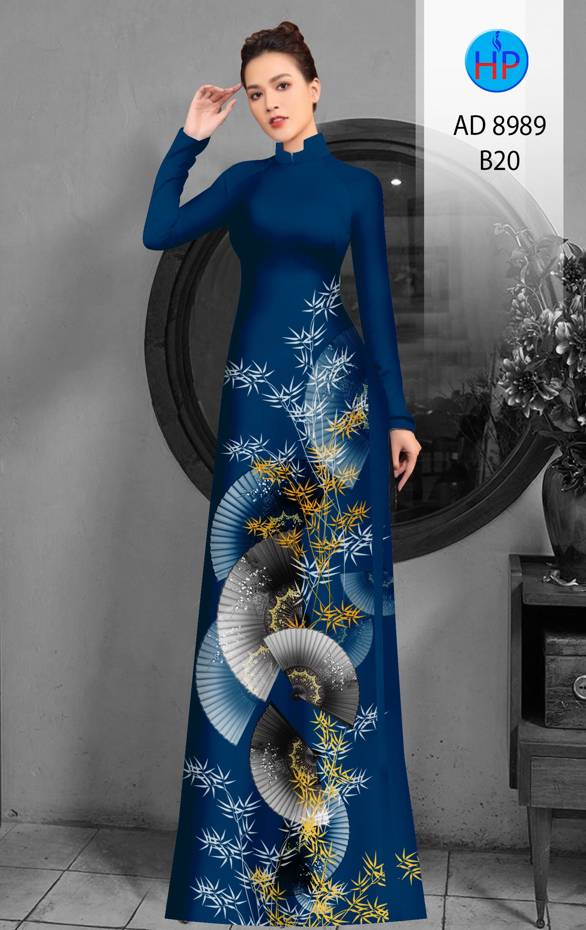 Vải Áo Dài Hoa In 3D Mới Ra AD 8989 39 Vải Áo Dài Hoa In 3D Mới Ra AD 8989