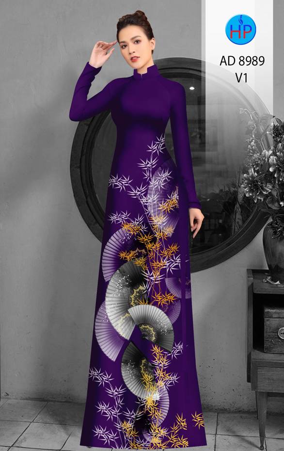 Vải Áo Dài Hoa In 3D Mới Ra AD 8989 40 Vải Áo Dài Hoa In 3D Mới Ra AD 8989