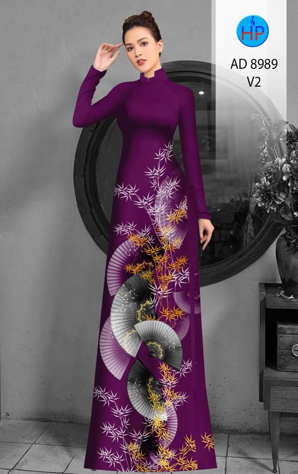 Vải Áo Dài Hoa In 3D Mới Ra AD 8989 46 Vải Áo Dài Hoa In 3D Mới Ra AD 8989