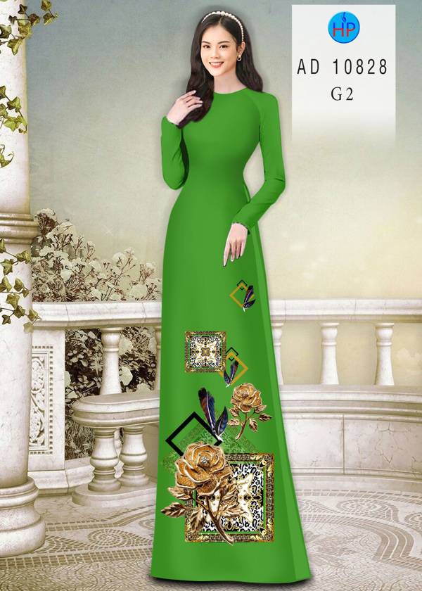 Vải Áo Dài Hoa Hồng Mới Ra AD 10828 40 Vải Áo Dài Hoa Hồng Mới Ra AD 10828