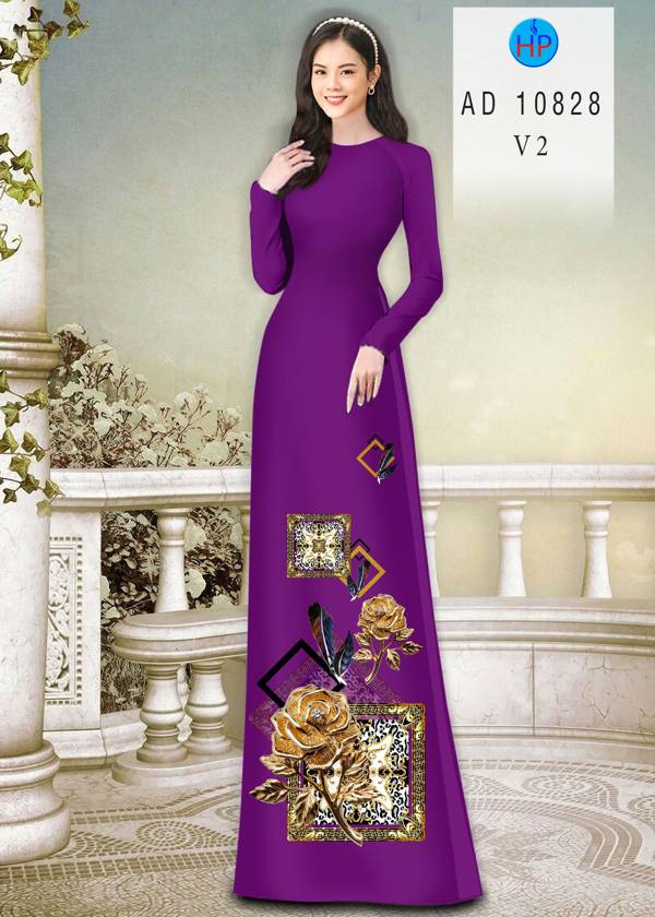 Vải Áo Dài Hoa Hồng Mới Ra AD 10828 45 Vải Áo Dài Hoa Hồng Mới Ra AD 10828