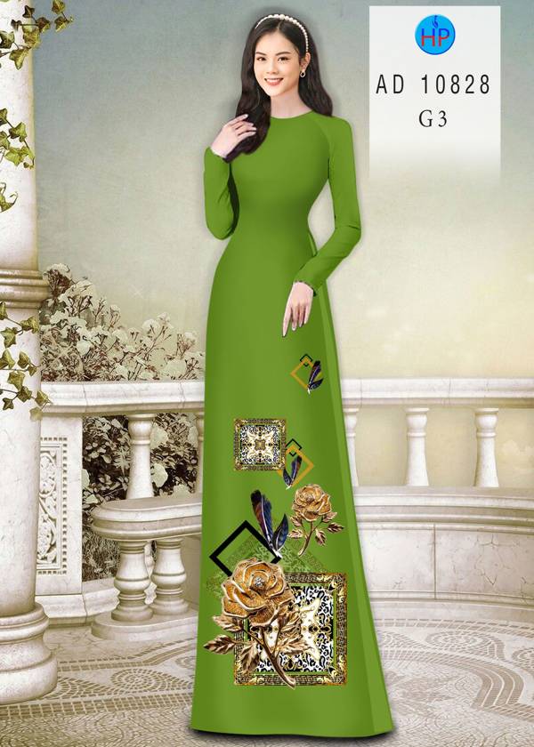 Vải Áo Dài Hoa Hồng Mới Ra AD 10828 50 Vải Áo Dài Hoa Hồng Mới Ra AD 10828