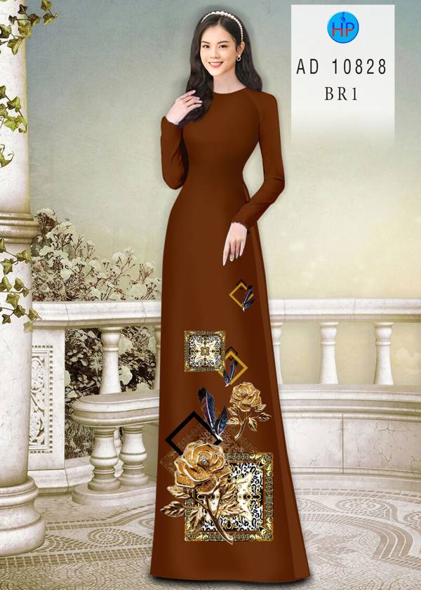 Vải Áo Dài Hoa Hồng Mới Ra AD 10828 54 Vải Áo Dài Hoa Hồng Mới Ra AD 10828