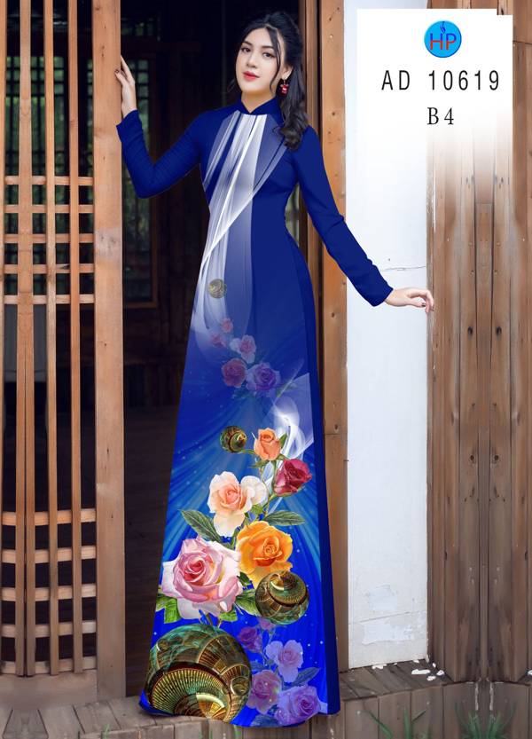 Vải Áo Dài Hoa Hồng Vừa Ra AD 10619 41 Vải Áo Dài Hoa Hồng Vừa Ra  AD 10619