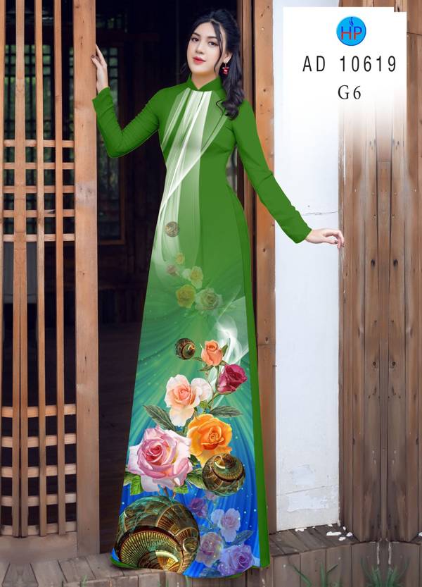 Vải Áo Dài Hoa Hồng Vừa Ra AD 10619 44 Vải Áo Dài Hoa Hồng Vừa Ra  AD 10619