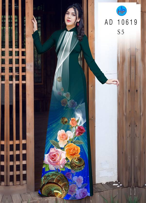 Vải Áo Dài Hoa Hồng Vừa Ra AD 10619 49 Vải Áo Dài Hoa Hồng Vừa Ra  AD 10619