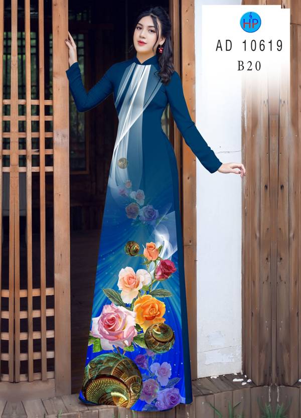Vải Áo Dài Hoa Hồng Vừa Ra AD 10619 51 Vải Áo Dài Hoa Hồng Vừa Ra  AD 10619