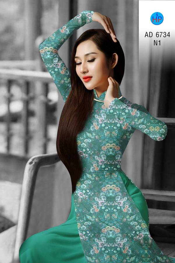 Vải Áo Dài Hoa Nhí Thiết Kế 2021 AD 6734