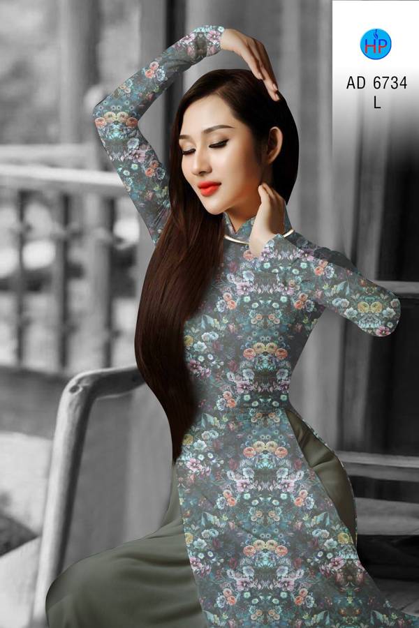 Vải Áo Dài Hoa Nhí Thiết Kế 2021 AD 6734