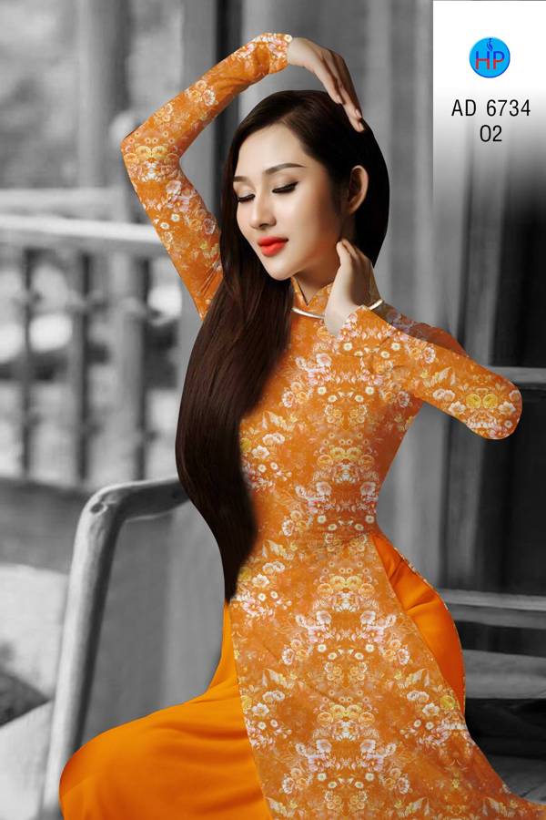 Vải Áo Dài Hoa Nhí Thiết Kế 2021 AD 6734