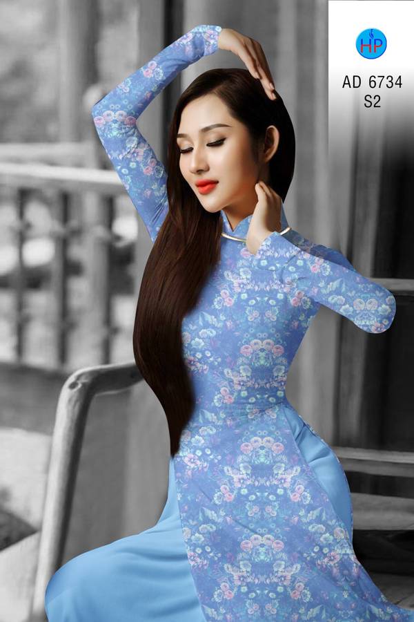 Vải Áo Dài Hoa Nhí Thiết Kế 2021 AD 6734
