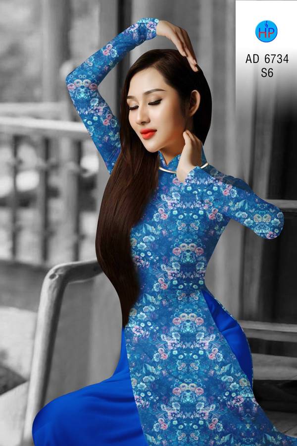 Vải Áo Dài Hoa Nhí Thiết Kế 2021 AD 6734