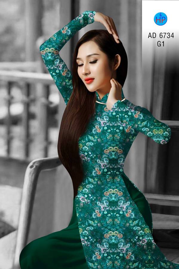 Vải Áo Dài Hoa Nhí Thiết Kế 2021 AD 6734