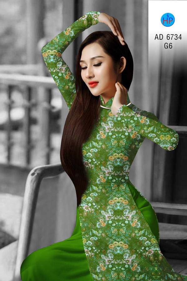 Vải Áo Dài Hoa Nhí Thiết Kế 2021 AD 6734