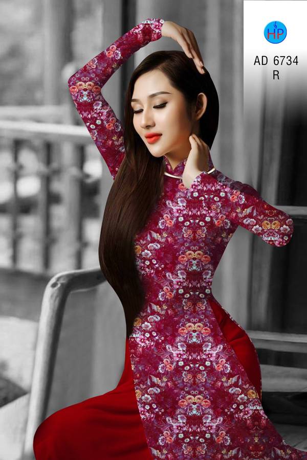 Vải Áo Dài Hoa Nhí Thiết Kế 2021 AD 6734
