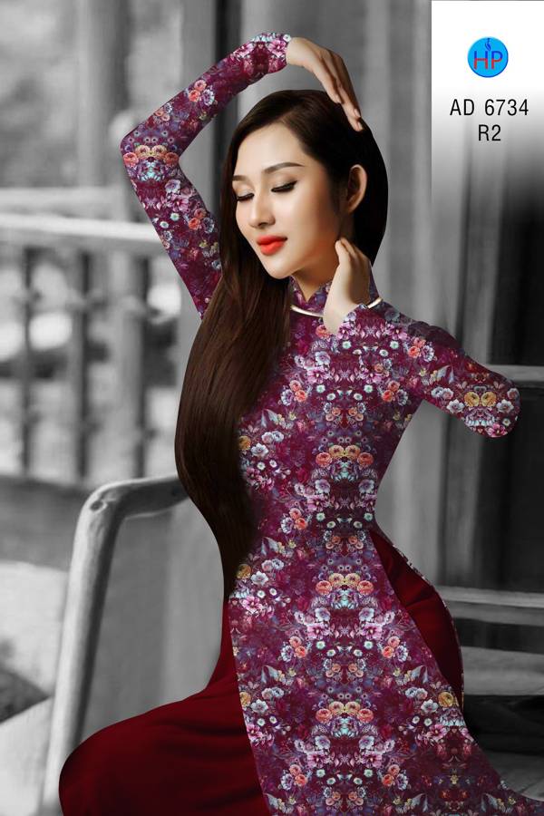 Vải Áo Dài Hoa Nhí Thiết Kế 2021 AD 6734