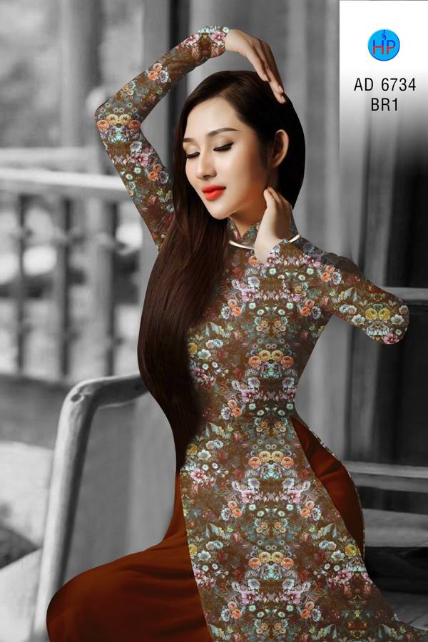 Vải Áo Dài Hoa Nhí Thiết Kế 2021 AD 6734