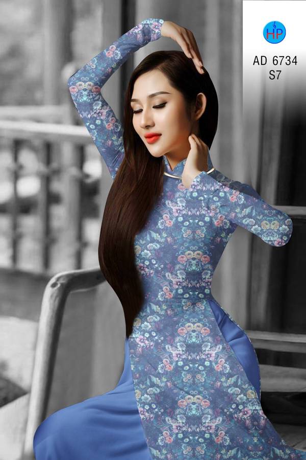 Vải Áo Dài Hoa Nhí Thiết Kế 2021 AD 6734
