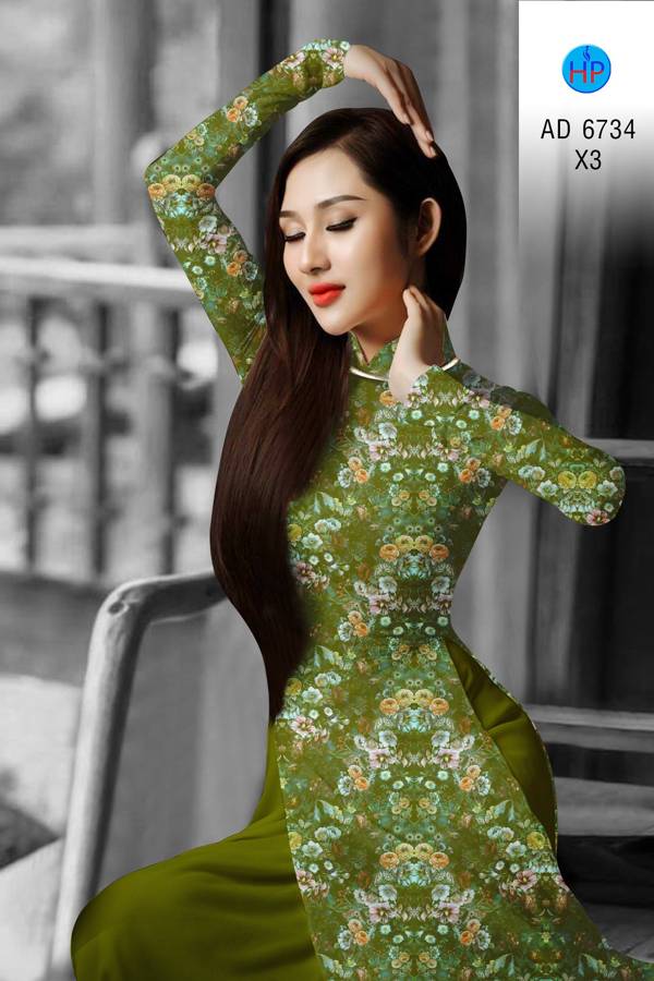 Vải Áo Dài Hoa Nhí Thiết Kế 2021 AD 6734
