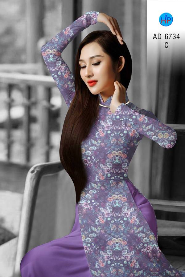 Vải Áo Dài Hoa Nhí Thiết Kế 2021 AD 6734