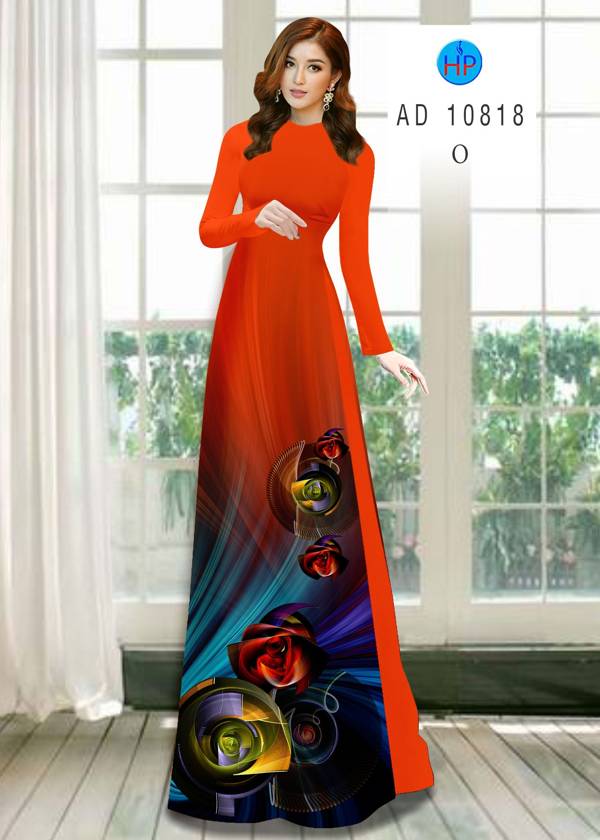 Vải Áo Dài Hoa Hồng Mới Ra AD 10818 38 Vải Áo Dài Hoa Hồng Mới Ra AD 10818