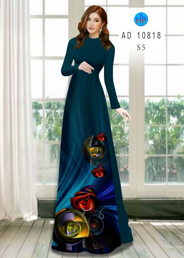 Vải Áo Dài Hoa Hồng Mới Ra AD 10818 41 Vải Áo Dài Hoa Hồng Mới Ra AD 10818