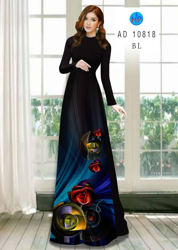 Vải Áo Dài Hoa Hồng Mới Ra AD 10818 47 Vải Áo Dài Hoa Hồng Mới Ra AD 10818