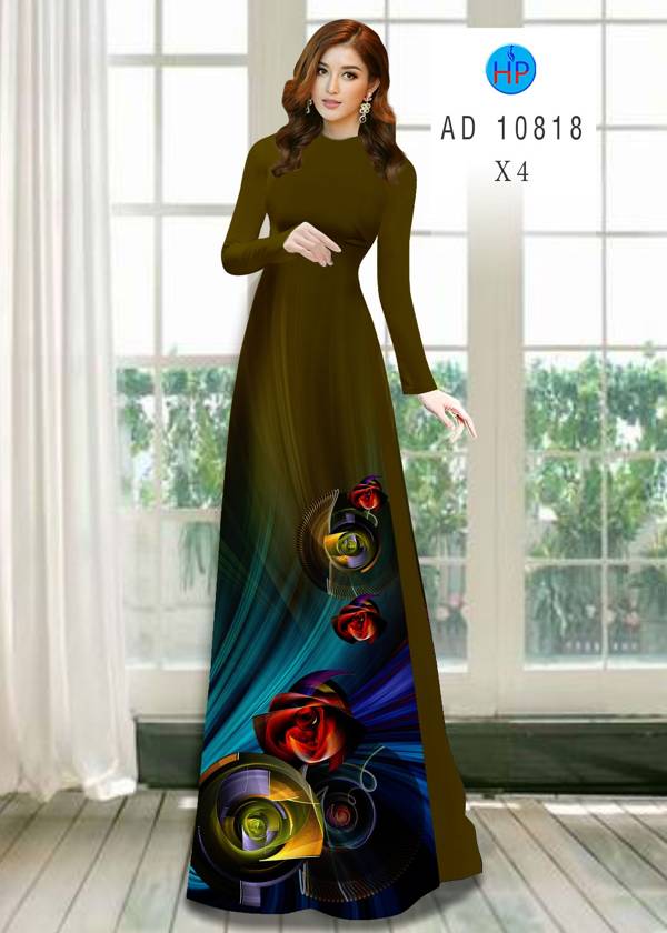 Vải Áo Dài Hoa Hồng Mới Ra AD 10818 51 Vải Áo Dài Hoa Hồng Mới Ra AD 10818