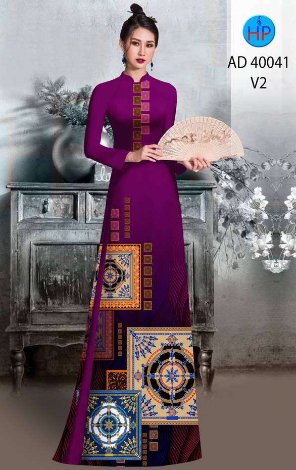 Vải Áo Dài Hoa Văn Kiểu Mới AD 40041 42 Vải Áo Dài Hoa Văn Kiểu Mới AD 40041