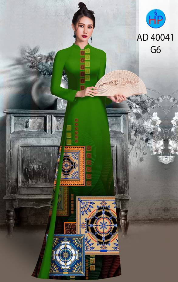 Vải Áo Dài Hoa Văn Kiểu Mới AD 40041 45 Vải Áo Dài Hoa Văn Kiểu Mới AD 40041