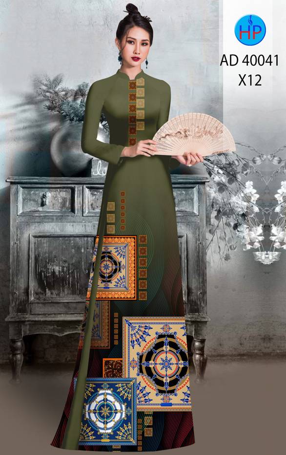 Vải Áo Dài Hoa Văn Kiểu Mới AD 40041 48 Vải Áo Dài Hoa Văn Kiểu Mới AD 40041