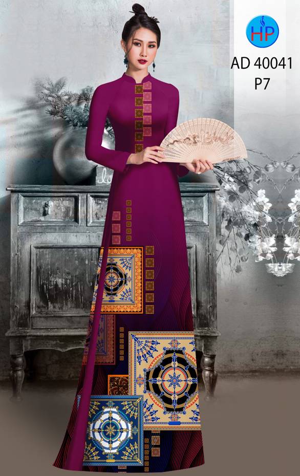 Vải Áo Dài Hoa Văn Kiểu Mới AD 40041 49 Vải Áo Dài Hoa Văn Kiểu Mới AD 40041