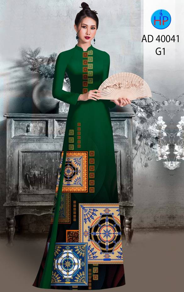 Vải Áo Dài Hoa Văn Kiểu Mới AD 40041 46 Vải Áo Dài Hoa Văn Kiểu Mới AD 40041