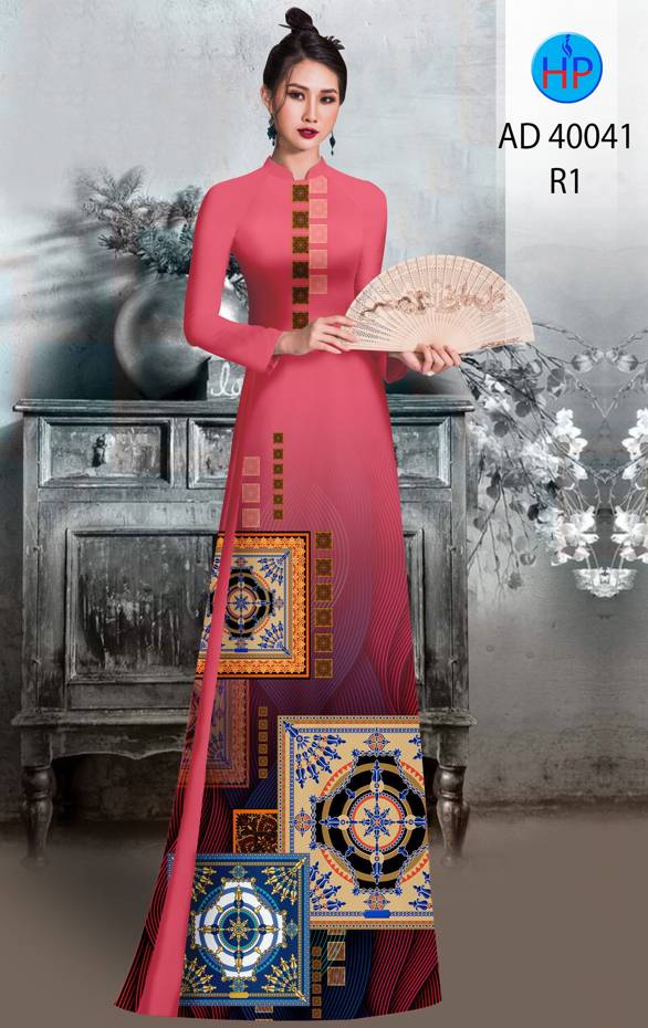 Vải Áo Dài Hoa Văn Kiểu Mới AD 40041 52 Vải Áo Dài Hoa Văn Kiểu Mới AD 40041