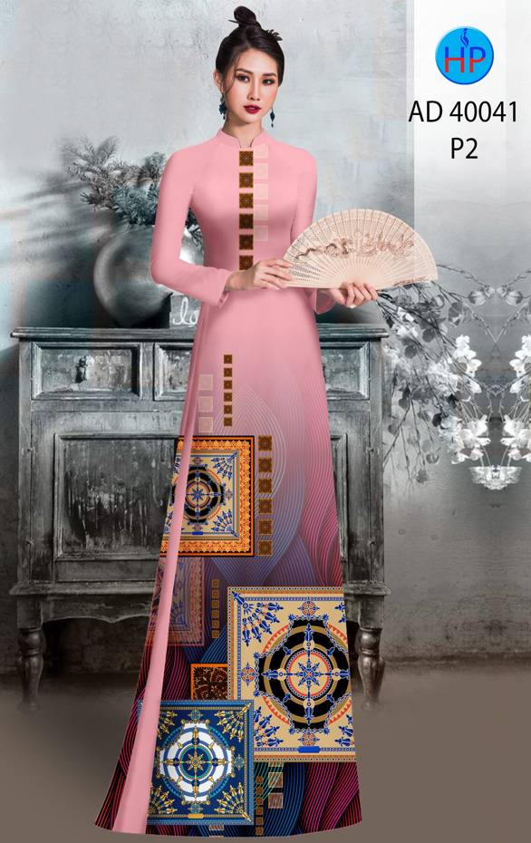 Vải Áo Dài Hoa Văn Kiểu Mới AD 40041 50 Vải Áo Dài Hoa Văn Kiểu Mới AD 40041