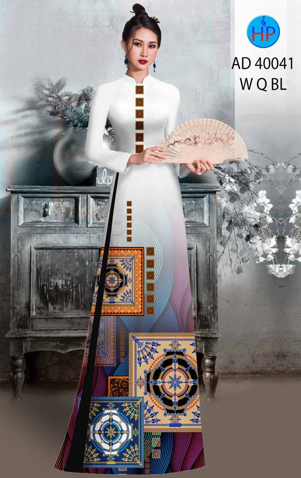 Vải Áo Dài Hoa Văn Kiểu Mới AD 40041 55 Vải Áo Dài Hoa Văn Kiểu Mới AD 40041