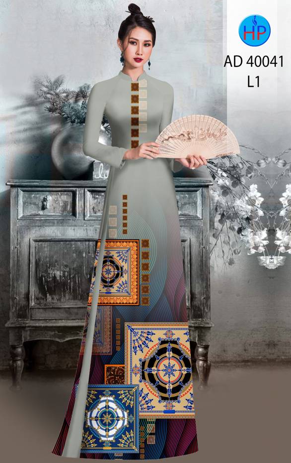 Vải Áo Dài Hoa Văn Kiểu Mới AD 40041 53 Vải Áo Dài Hoa Văn Kiểu Mới AD 40041