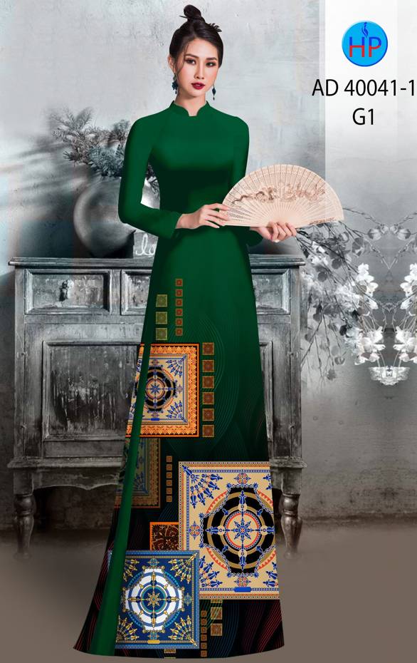 Vải Áo Dài Hoa Văn Kiểu Mới AD 40041 56 Vải Áo Dài Hoa Văn Kiểu Mới AD 40041
